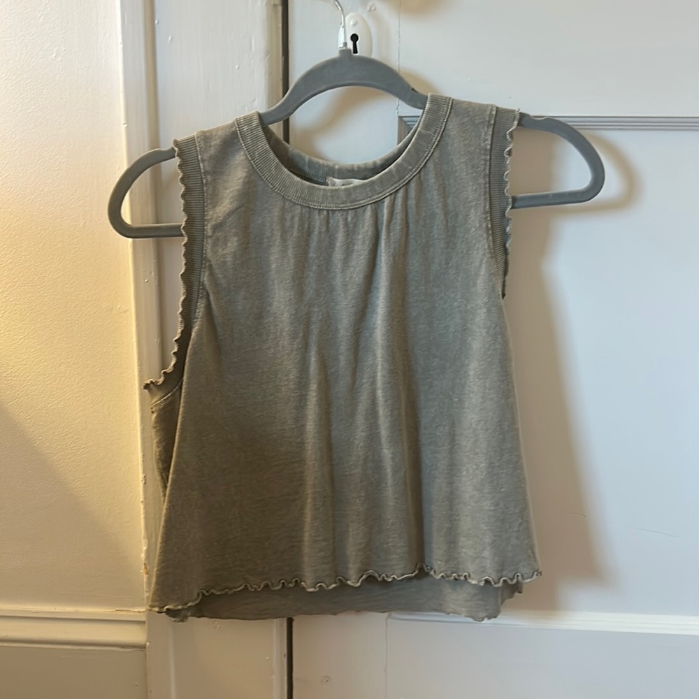 Altar’d State lettuce trim cropped tank